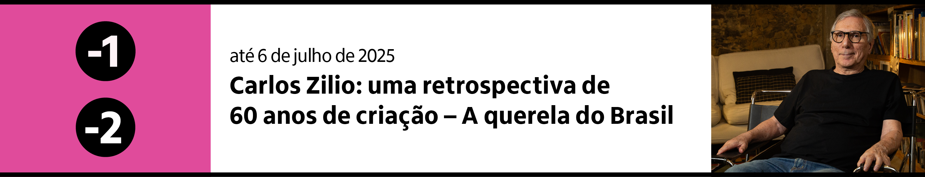 A exposição sobre Carlos Zilio nos andares -2 e -1